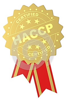 HACCP certified word on golden seal