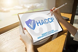 HACCP - Hazard Analysis and Critical Control Point. Standard and certification, quality control management rules