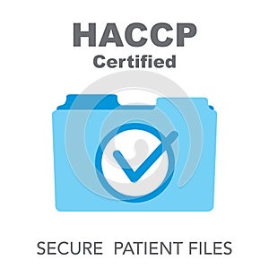 HACCP - Hazard Analysis Critical Control Points icon with award or checkmark