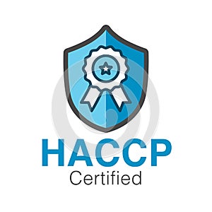 HACCP - Hazard Analysis Critical Control Points icon with award or checkmark