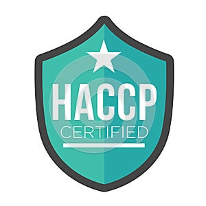 HACCP - Hazard Analysis Critical Control Points icon with award or checkmark