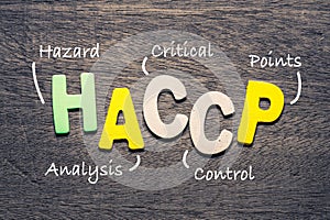 HACCP Wood Letters Acronym