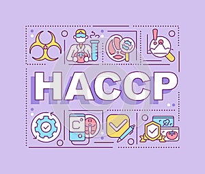 HACCP word concepts purple banner