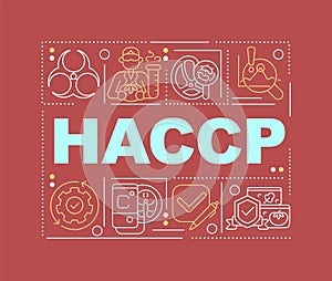HACCP word concepts red banner