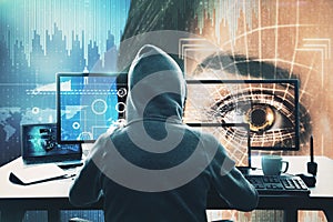 Hack and criminal concept