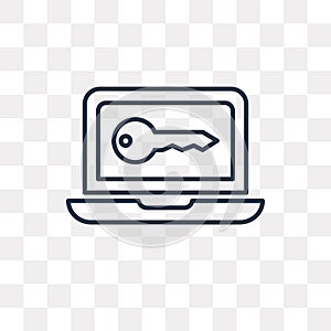 Hack vector icon isolated on transparent background, linear Hack