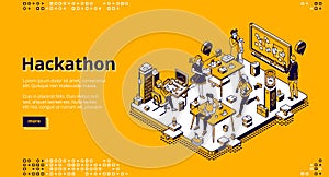 Hackathon isometric landing, software development
