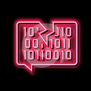 hacked password binary code color icon vector illustration