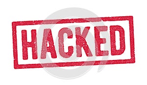 Hacked red ink stamp