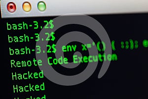 Hacked server via shellshock exploit photo
