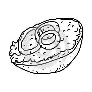 Hackepeter Icon. Doodle Hand Drawn or Outline Icon Style