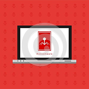 Hacker activity computer.Alert notification on mobile phone vector, malware concept, spam data, fraud internet error, insecure