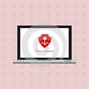 Hacker activity computer.Alert notification on mobile phone vector, malware concept, spam data, fraud internet error, insecure