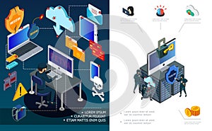 Hacker Activity And Internet Security Concept