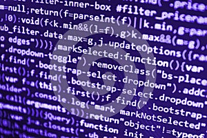 Hacker api text on the computer screen.