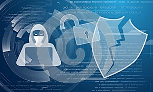 Hacker attack abstract background