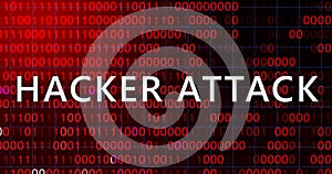 Hacker attack system hacked computer glitch virus inter system hacking concept.