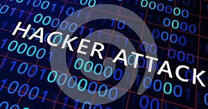 Hacker attack system hacked computer glitch virus inter system hacking concept.