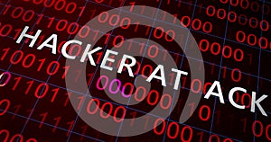Hacker attack system hacked computer glitch virus inter system hacking concept.