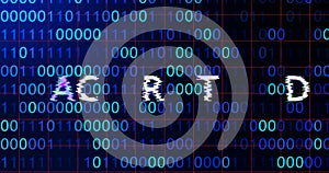 Hacker attack system hacked computer glitch virus inter system hacking concept.