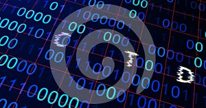 Hacker attack system hacked computer glitch virus inter system hacking concept.