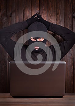 Hacker in a balaclava