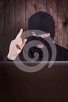 Hacker in a balaclava