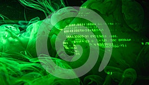 Hacker Code in Abstract Green Cloud