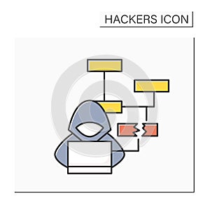 Hacker color icon
