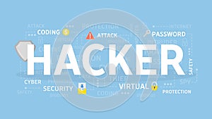 Hacker concept illustration.