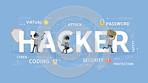 Hacker concept illustration.