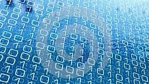 Hacker cyber attack in cyberspace, hardware and software abstract concept