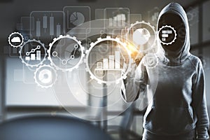 Hacker in cyberspace