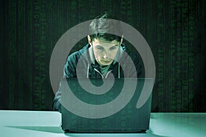 Hacker in the dark breaks the access to steal information