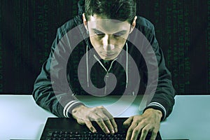 Hacker in the dark breaks the access to steal information