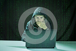 Hacker in the dark breaks the access to steal information