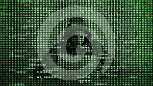 Hacker in data security concept. Hacker using laptop. Hacking the Internet. Cyber attack