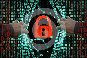 The hacker enters the computer