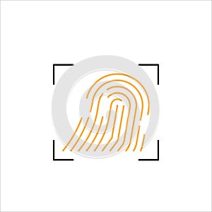 Hacker, fingerprint icon. Can be used for web, logo, mobile app, UI, UX