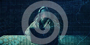 Hacker in Front of Computer