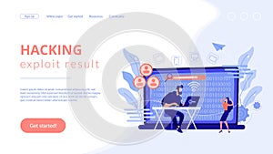 Doxing concept landing page.