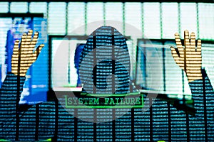 Hacker hacking computer password at night