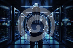 Hacking internet and cybercrime concept, Generative AI