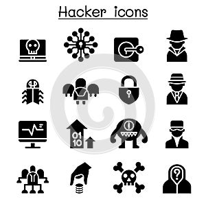 Hacker icon set