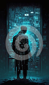 a hacker image technologic image Generative AI