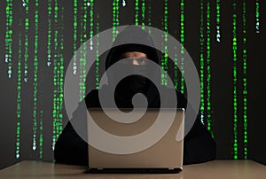 Hacker internet computer crime cyber attack network security programming code password protection