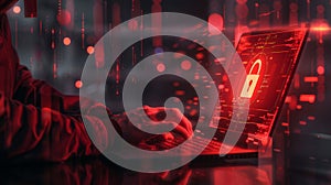 The hacker on laptop.AI generated image