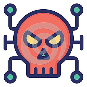 Hacker, malware Isolated Vector icon which can easily modify or edit