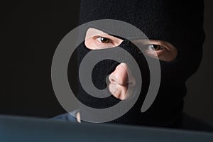 Hacker in a mask
