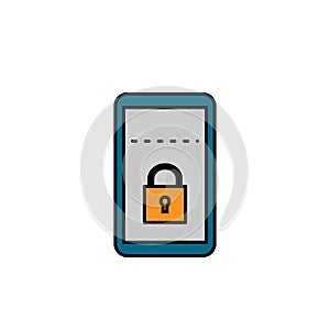 Hacker, mobile icon. Can be used for web, logo, mobile app, UI, UX